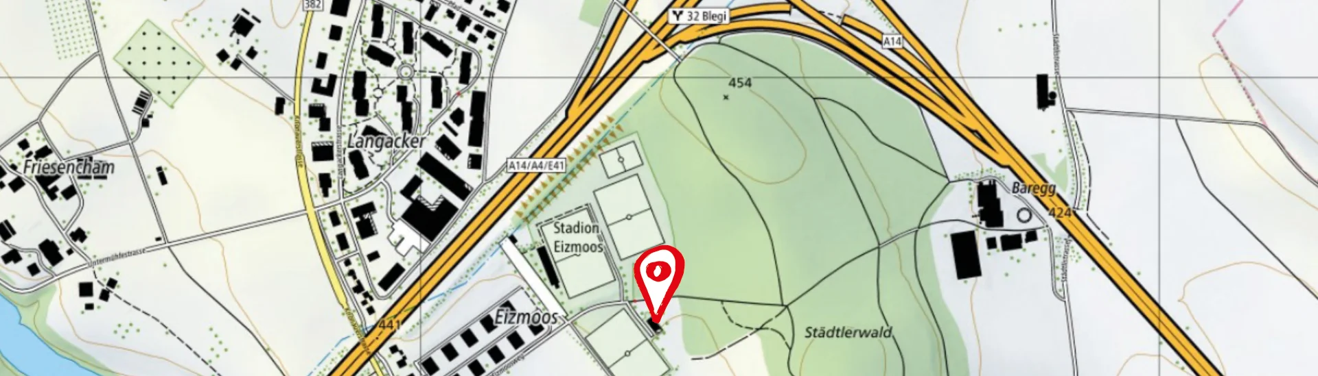 Map mit dem Standort für das neue Pfadiheim